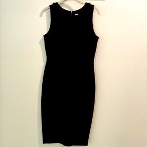 J. Crew Sleeveless Black Dress with Chiffon Lace at the Neck and Front sz 2